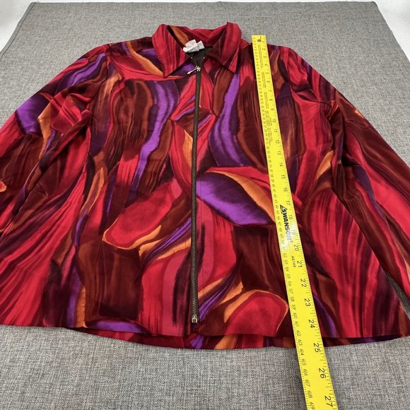 Vintage CB C.B. Collections‎ Zip Up Jacket Top Lightweight Large Relaxed Fit - Picture 3 of 10